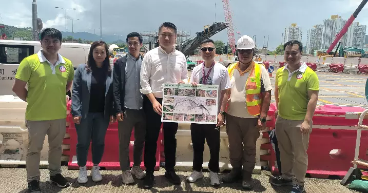 視察沙頭角公路龍躍頭段路面維修工程