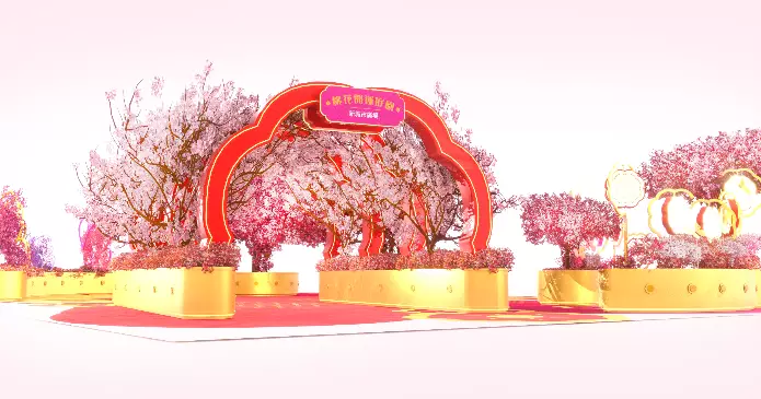 新城市廣場桃花開運庭園 換領開運福貼利是封及如意桔祥利是袋