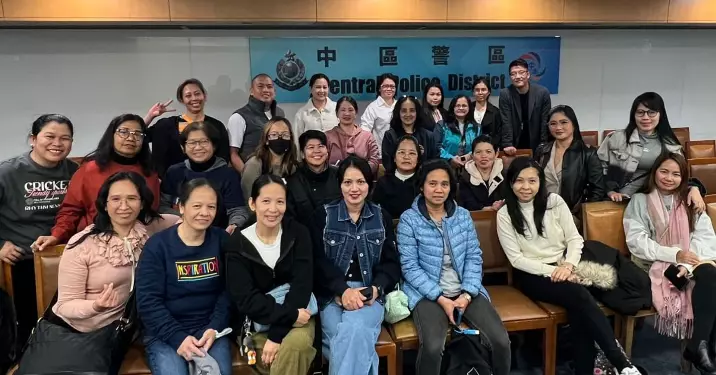 中區警區防罪篇 – 【 與菲律賓領事館及外傭組織攜手合作 • 向外傭宣傳租、借、賣户口 】及防騙講座