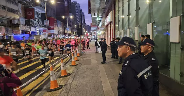 旺角警區全力支援馬拉松賽事