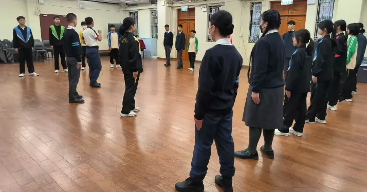少年警訊領袖團中式步操訓練@聖公會諸聖中學