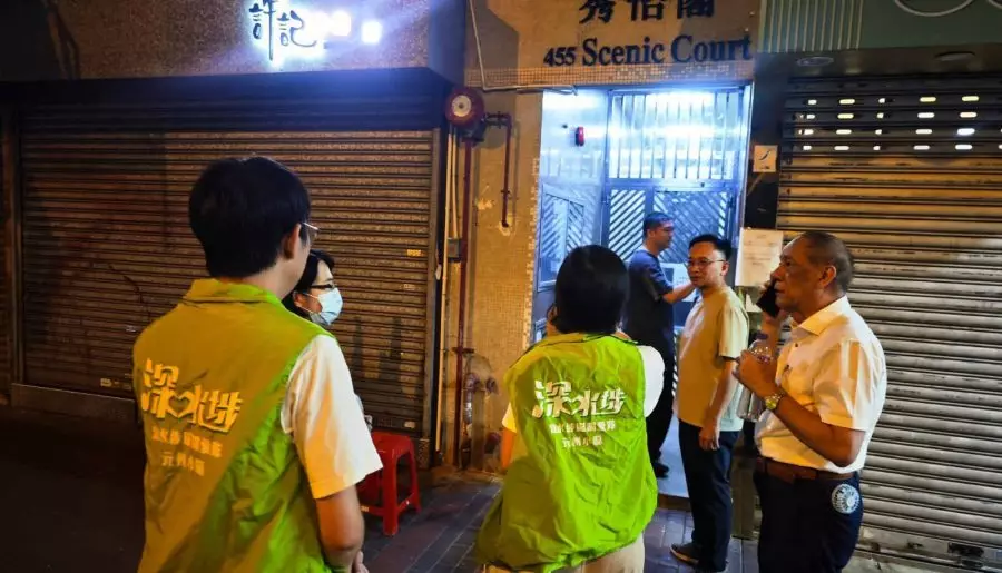 深水埗區關愛隊迅速支援區內大廈停電事件