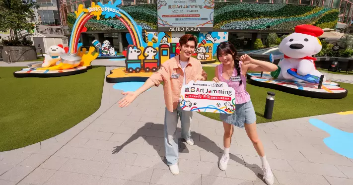 新都會廣場 × 日本90後IG人氣插畫家matsui 全港首個聯乘戶外裝置「matsui DOGS 夏日Art Jamming」