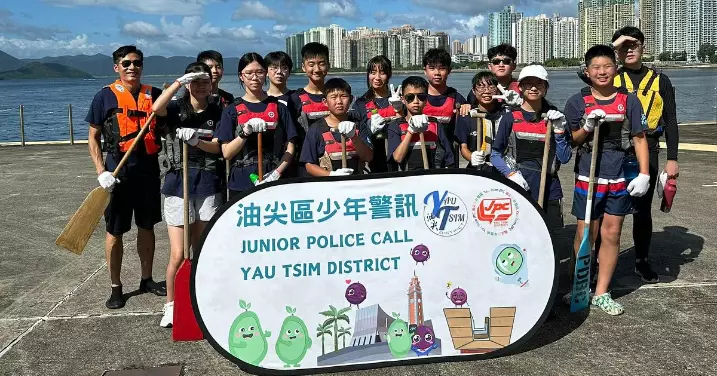 油尖區少年警訊參與2025少年警訊區際龍舟慈善賽訓練日·首日