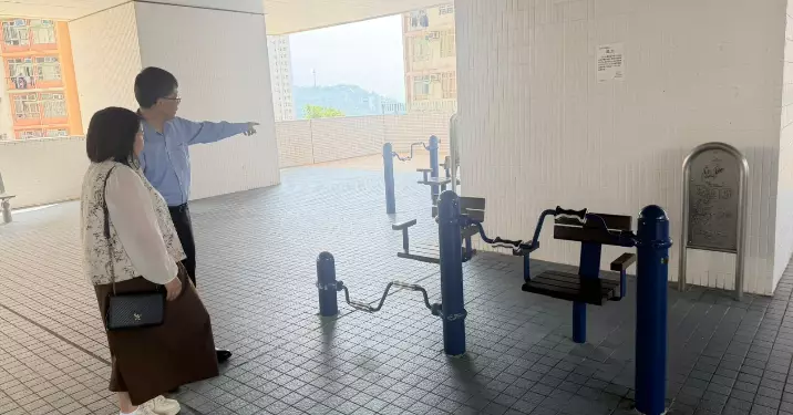 南區石排灣邨碧月樓社區設施升級 房署增設長者健身器材