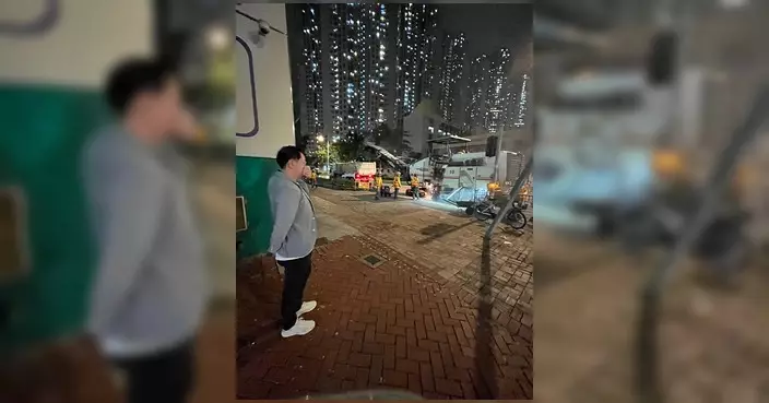 視察唐明街路面重舖工程 黃遠康接獲路政署通知今晚開展工程