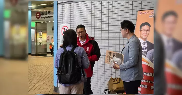 工聯會梁子穎黃遠康晨早開街站 接獲野鴿滋擾及老婦走失求助
