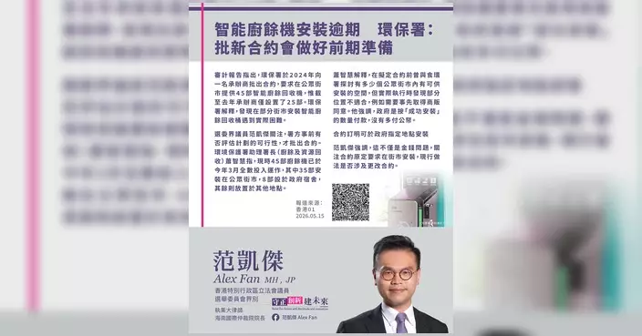 審計報告揭環保署廚餘管理問題 智能廚餘機安裝逾年延誤