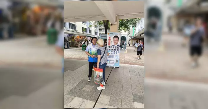 左滙雄愛民邨設選民登記街站 呼籲合資格人士盡公民責任