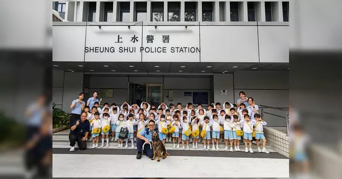 大埔警區帶幼稚園生參觀上水分區警署 近距離體驗警務工作