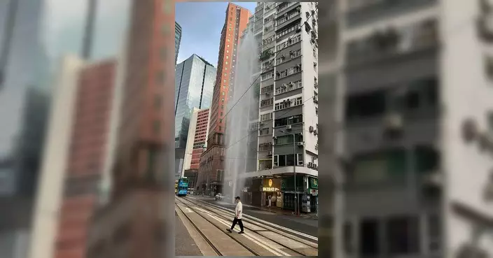 穆家駿指灣仔莊士敦道鹹水管爆裂 影響大廈冷氣機運作