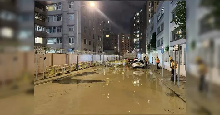 土他令道突發爆鹹水喉 水務署24小時緊急搶修
