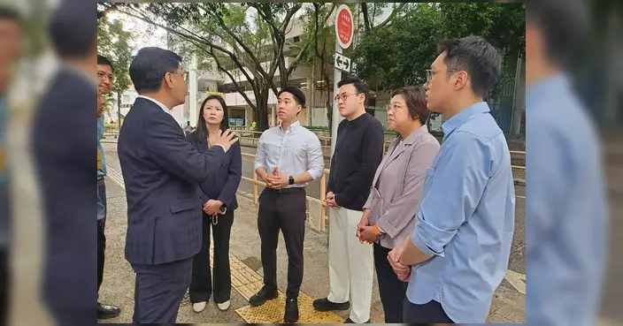 民建聯議員視察柴灣港大同學會小學一帶交通擠塞問題