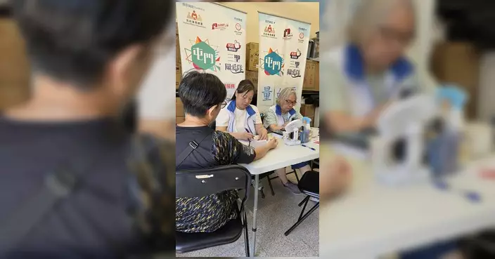 三聖關愛隊設免費量血壓服務站 歡迎街坊查詢健康狀況