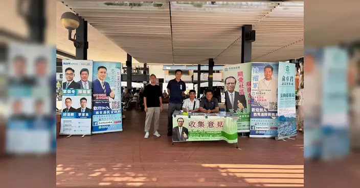 陳權軍聯同多區議員西貢設流動街站 派發愛心素食飯盒換領券