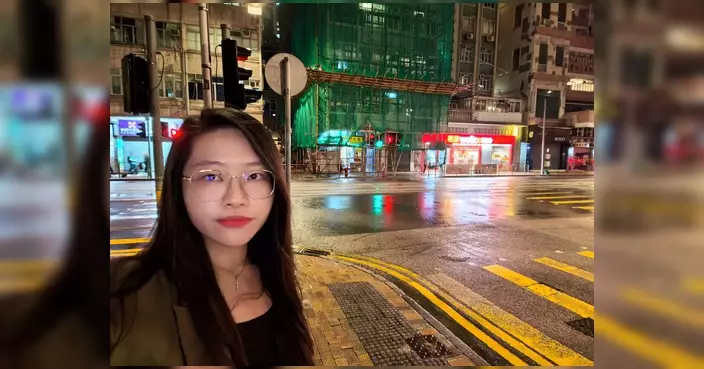 王倩雯黑雨後巡查中西區 區內大致正常未見水浸