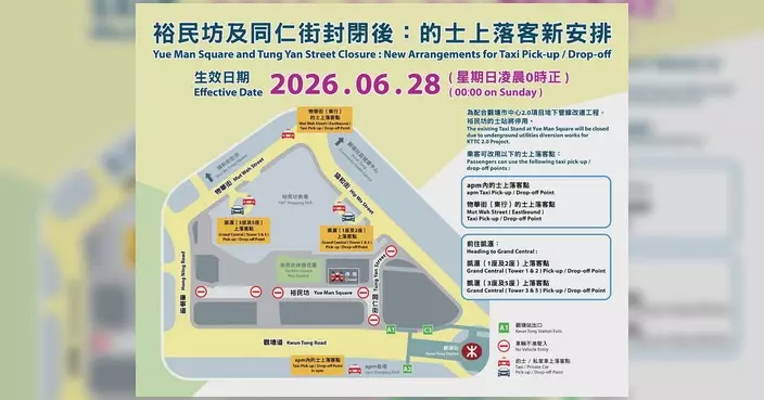 觀塘裕民坊及同仁街6月28日凌晨起封路 配合市建局工程