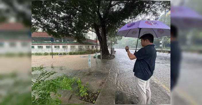 吳耀祖巡查祥華邨發現多處水浸 籲街坊注意安全