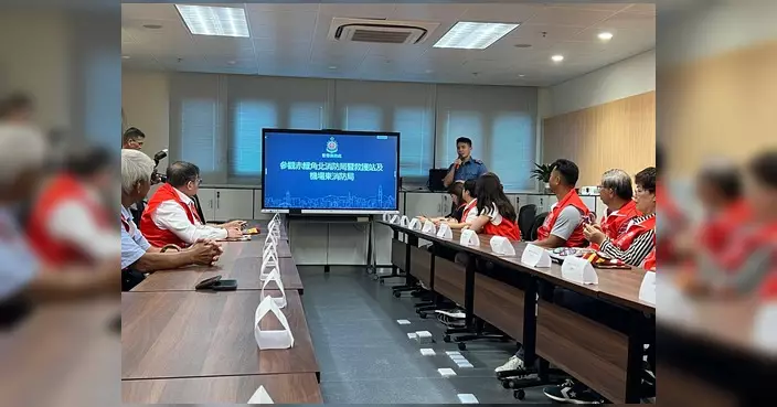 參觀赤臘角北消防局 近距離見證防毒演習實境