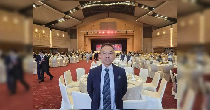 黃頴灝出席黃族宗親會就職典禮 同場見江門鄉親倍感親切
