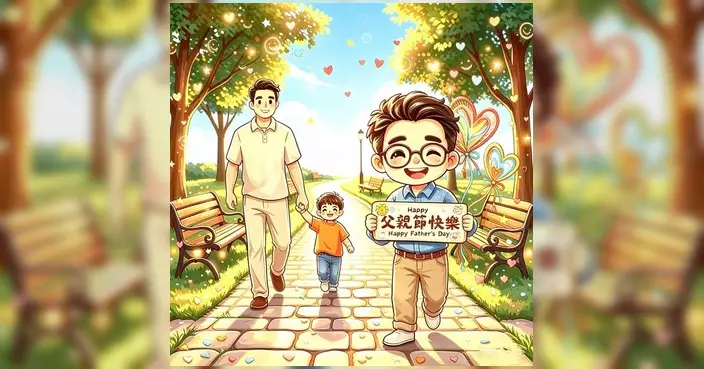 陳茂波發文祝天下爸爸父親節快樂