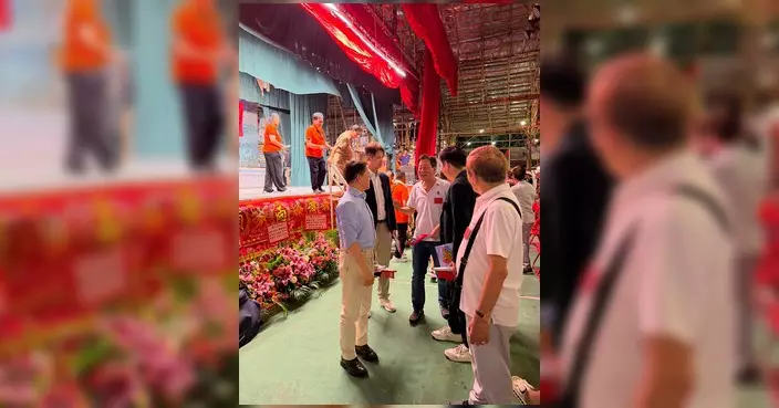 何俊賢陳克勤同賀大埔元洲仔大王爺誕