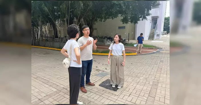 吳啟泰與龔美姿視察頌和樓Keeta無人機地基工程