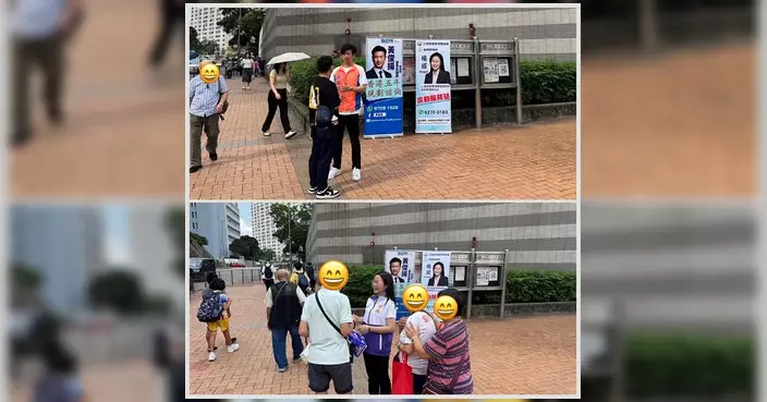 黃俊揚聯同楊威荔景設街站 介紹首個五年規劃諮詢重點