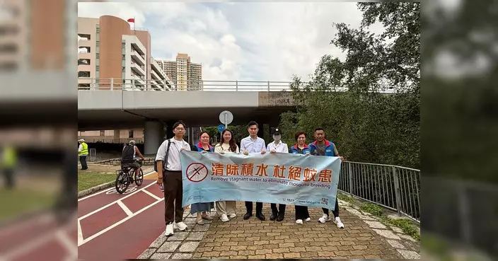 元朗區議員聯同食環署天水圍滅蚊 派發防蚊貼提醒居民
