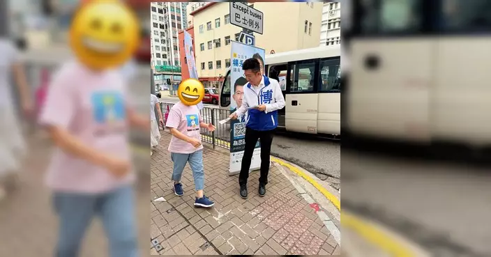 林博真善美村村口設街站 介紹「舊友帶新朋」計劃