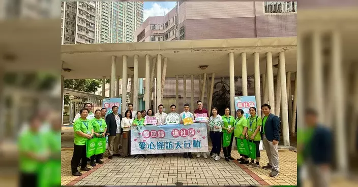 勞聯辦「慶回歸 迎七一」愛心探訪 為前線工友打氣