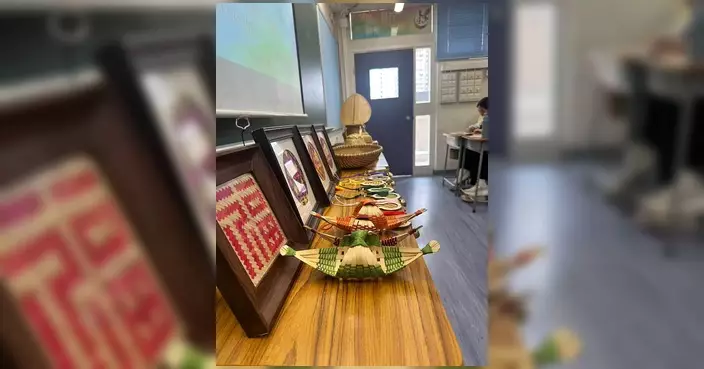 郭慧敏辦三灶竹草編織工作坊 與學生感受非遺魅力