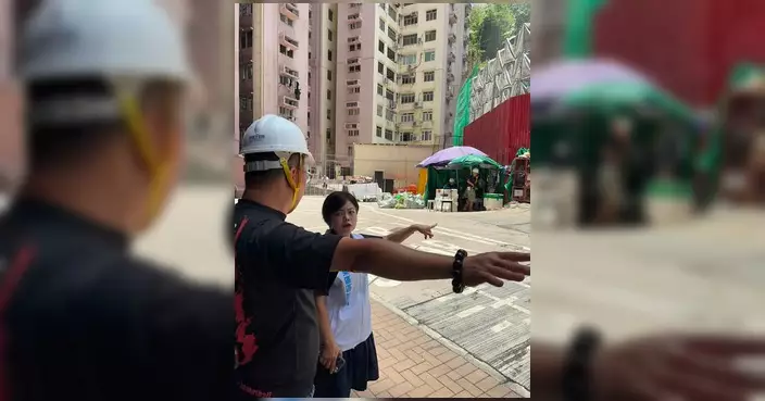 曾卓兒視察繼園街地盤 噪音問題本周內大幅改善