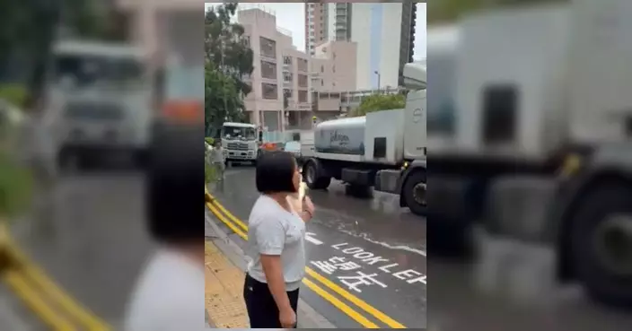 田灣商場對出有大樹倒塌橫臥行車線 阻塞交通現已清理