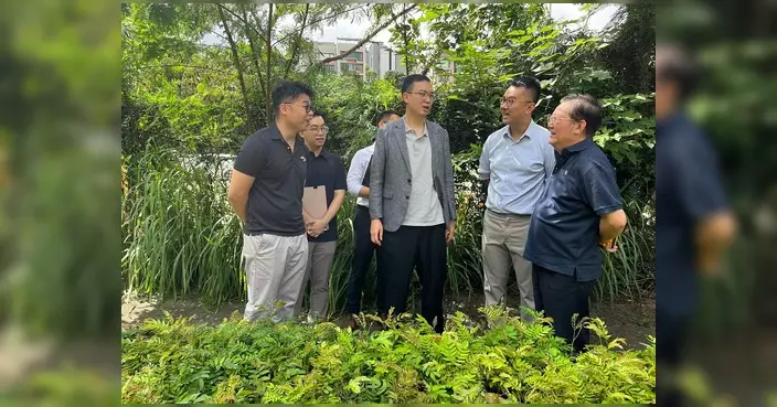李鎮強聯同南區支部主席視察黃竹坑舊圍村 跟進交通擠塞及泊位不足問題