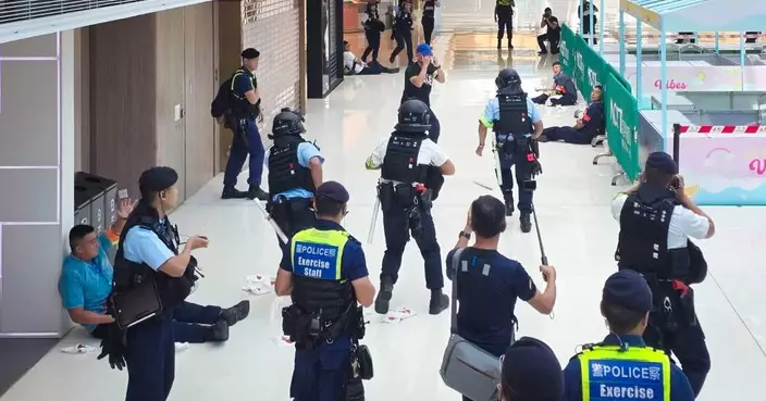 警方聯同多個單位商場及學院演習 動員逾200人模擬突發事故