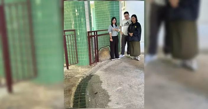 林穎聯同管理公司巡赤柱馬坑邨 提早做好防風防雨準備