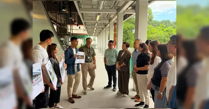 元朗區議員聯同港鐵視察輕鐵天水圍站月台擴闊工程