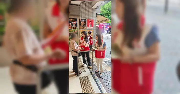 陳穎欣梨木樹邨設早站 宣傳本周六荃灣就業招聘會