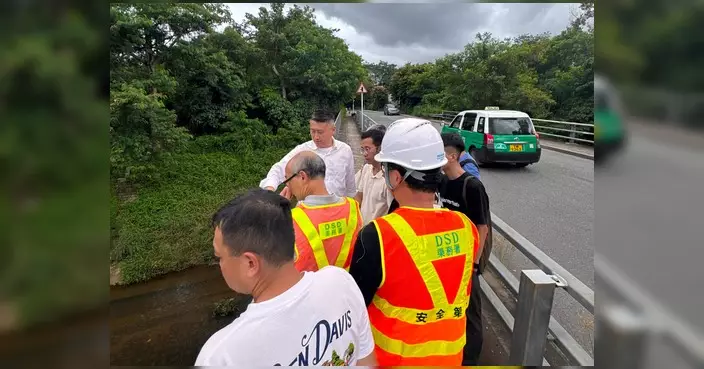 姚銘約見渠務署及北區民政處 實地視察丹山河防洪情況