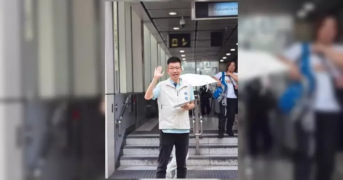 林博土瓜灣站A出口設早站 聆聽街坊民生訴求