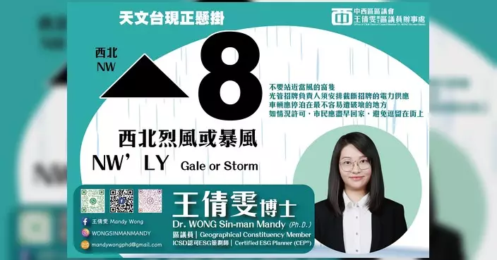 八號風球現正生效 天文台考慮凌晨1至2時改掛九號信號