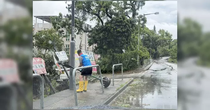 侯漢碩颱風後巡區 上水鄉郊未見嚴重損毀