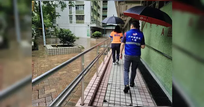 強颱風紅霞遠離 大圍關愛隊聯同董健莉議員巡查區內情況