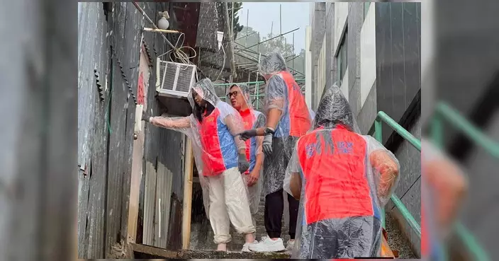 颱風紅霞遠離 植潔鈴率柴灣團隊巡區跟進塌樹情況