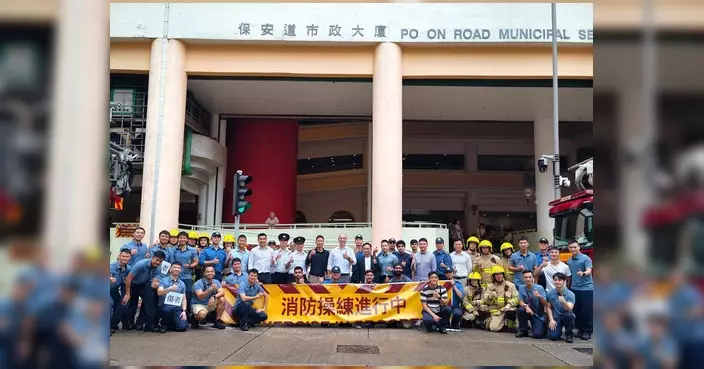 深水埗保安道街市舉行實景消防操練 提升商販防火應變能力