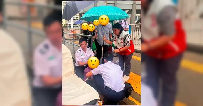 南區區議員林詠欣團隊華基樓協助跌倒長者送院
