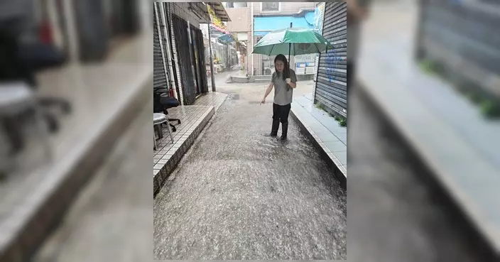 紅色暴雨警告生效 南丫島多村水浸嚴重