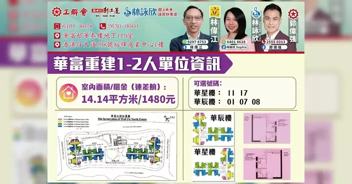 華富北接收屋邨戶型租金詳情公布 華星樓華辰樓單位資料一覽
