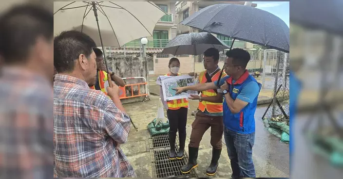 北區區議員侯漢碩聯同渠務署 坑頭村部署大型泵水車應對暴雨